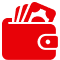 Icon illustration of a wallet