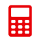 Icon illustration of a calculator