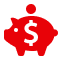 Icon illustration of a piggy bank