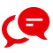 Icon illustration of a chat bubble